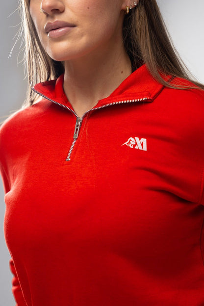 XAPE Core Logo Quarter Zip - Red