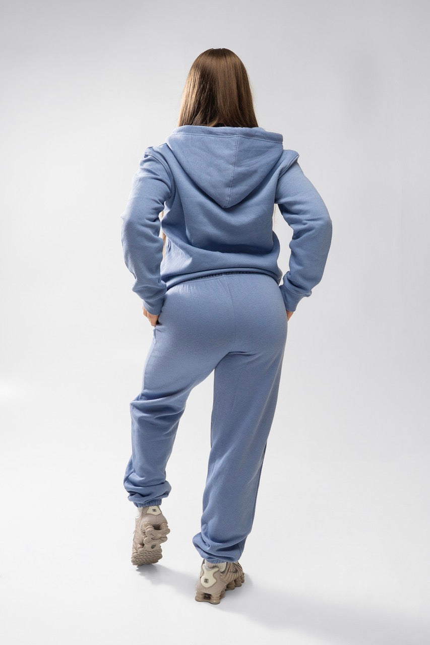 XAPE Core Logo Zip Hoodie - Slate Blue