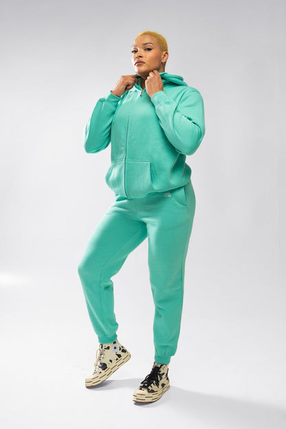 XAPE Core Logo Zip Hoodie - Deep Teal
