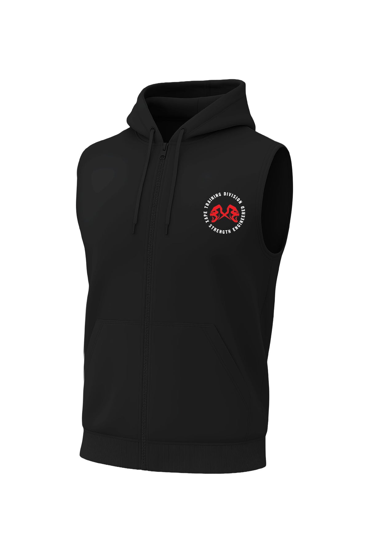 XAPE Training Division Sleeveless Hoodie - Black
