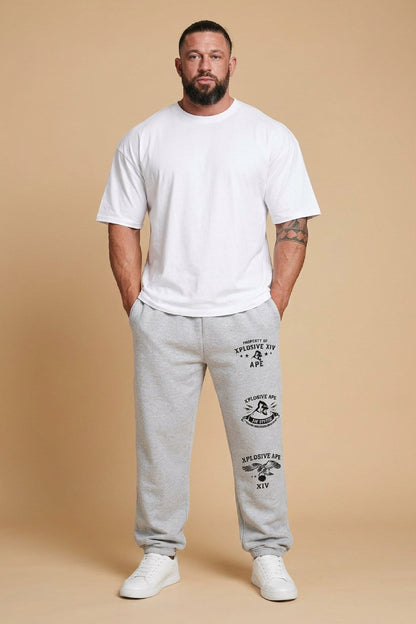 XAPE Unleashed Oversized Joggers - Ash Grey