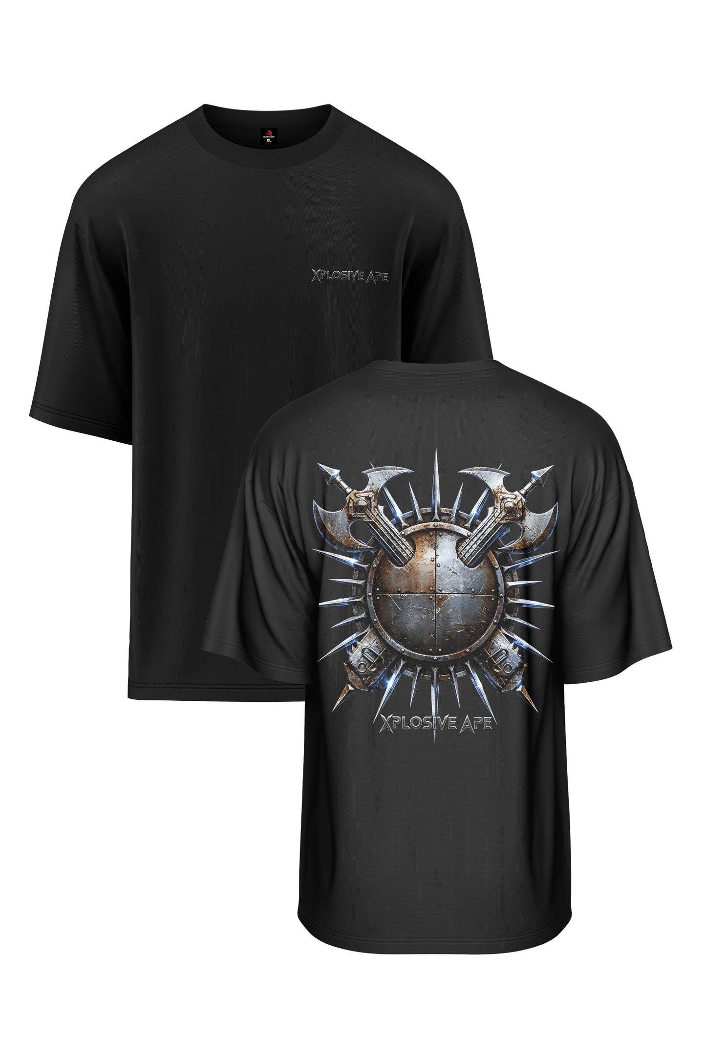 XAPE Warlord Crest Oversized Tee - Black