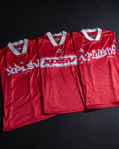 XAPE Flame Thrower Sports Jersey - Red/White
