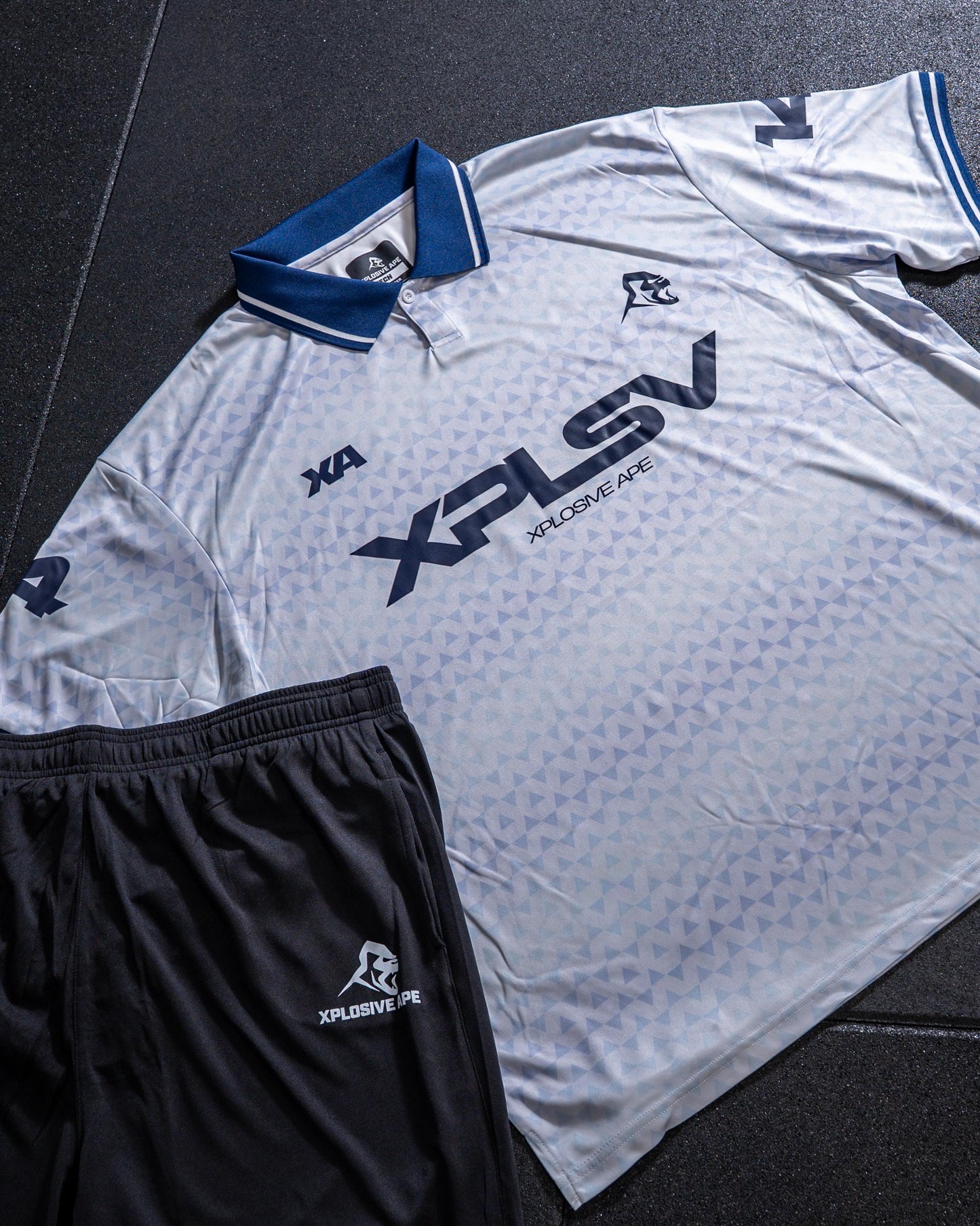 XAPE Speed Polo Sports Jersey - White/Navy