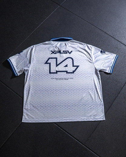 XAPE Speed Polo Sports Jersey - White/Navy