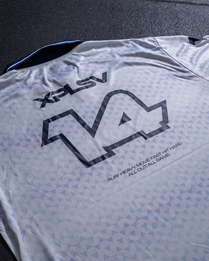 XAPE Speed Polo Sports Jersey - White/Navy