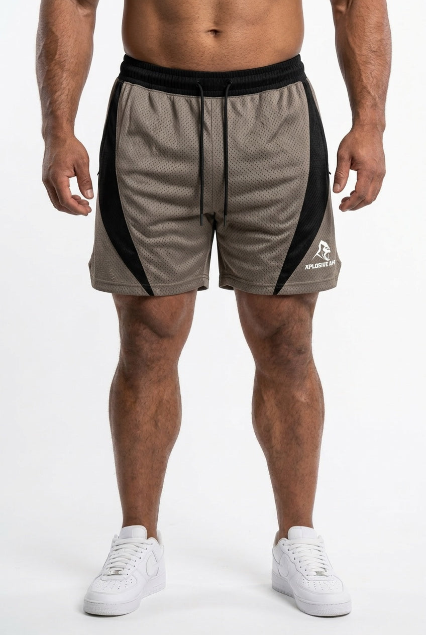 XAPE Apex Raptor Shorts - Khaki/Black