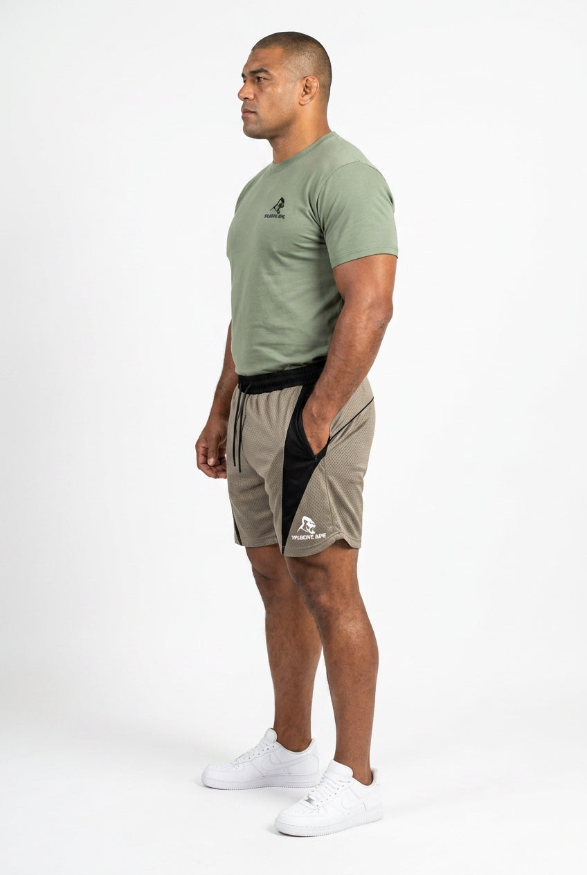 XAPE Apex Raptor Shorts - Khaki/Black
