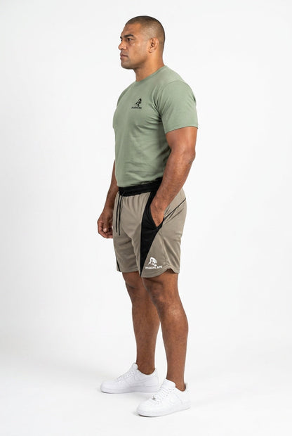 XAPE Apex Raptor Shorts - Khaki/Black