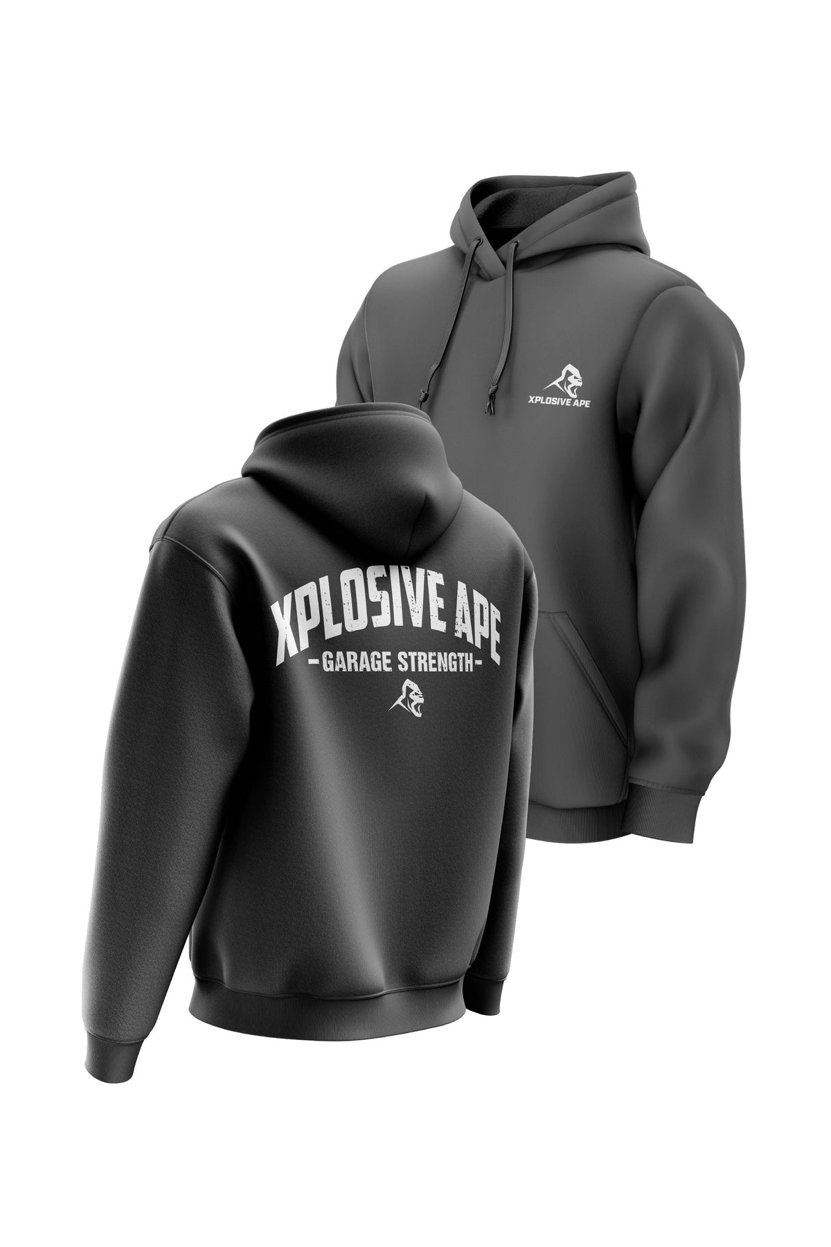 XAPE  Garage Strength Hoodie - Charcoal