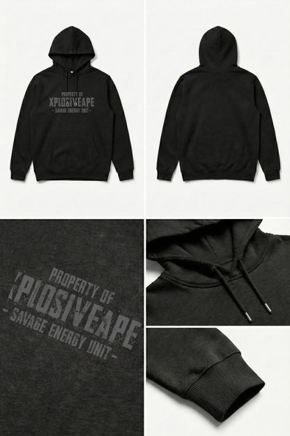 XAPE Savage Energy Unit String Hoodie - Black