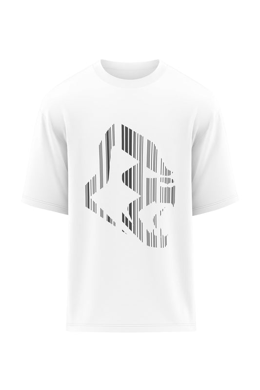 XAPE Apehead Barcoded Oversized Tee - White