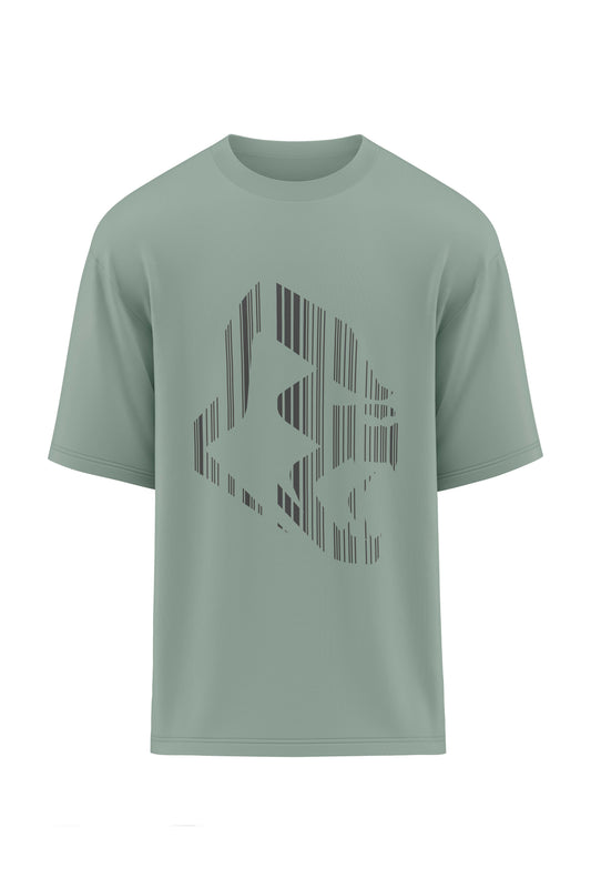 XAPE Apehead Barcoded Oversized Tee - Sage