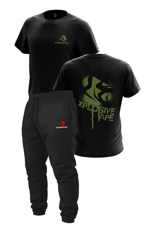 XAPE Canister V2 Tee & Original Logo Joggers Combo - Black
