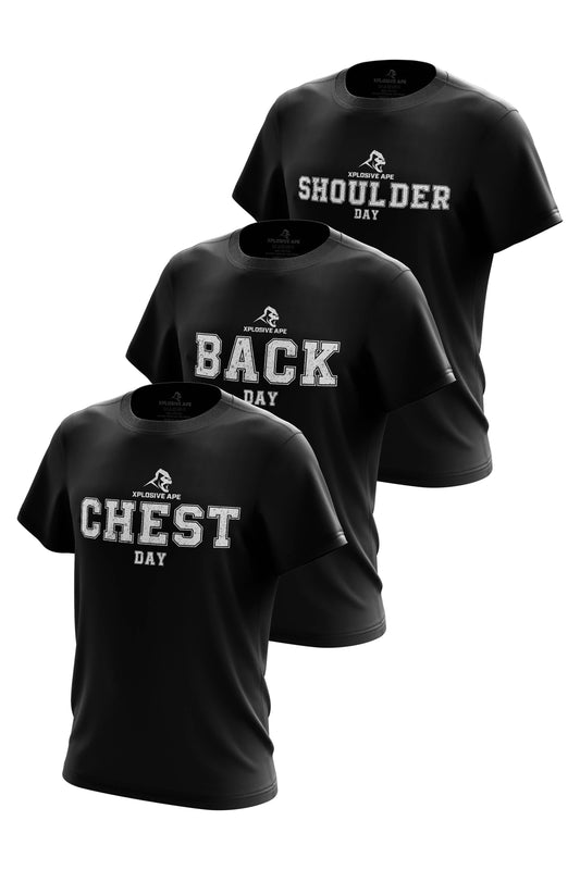 XAPE Upper Body V1 3 Tees Pack - Black