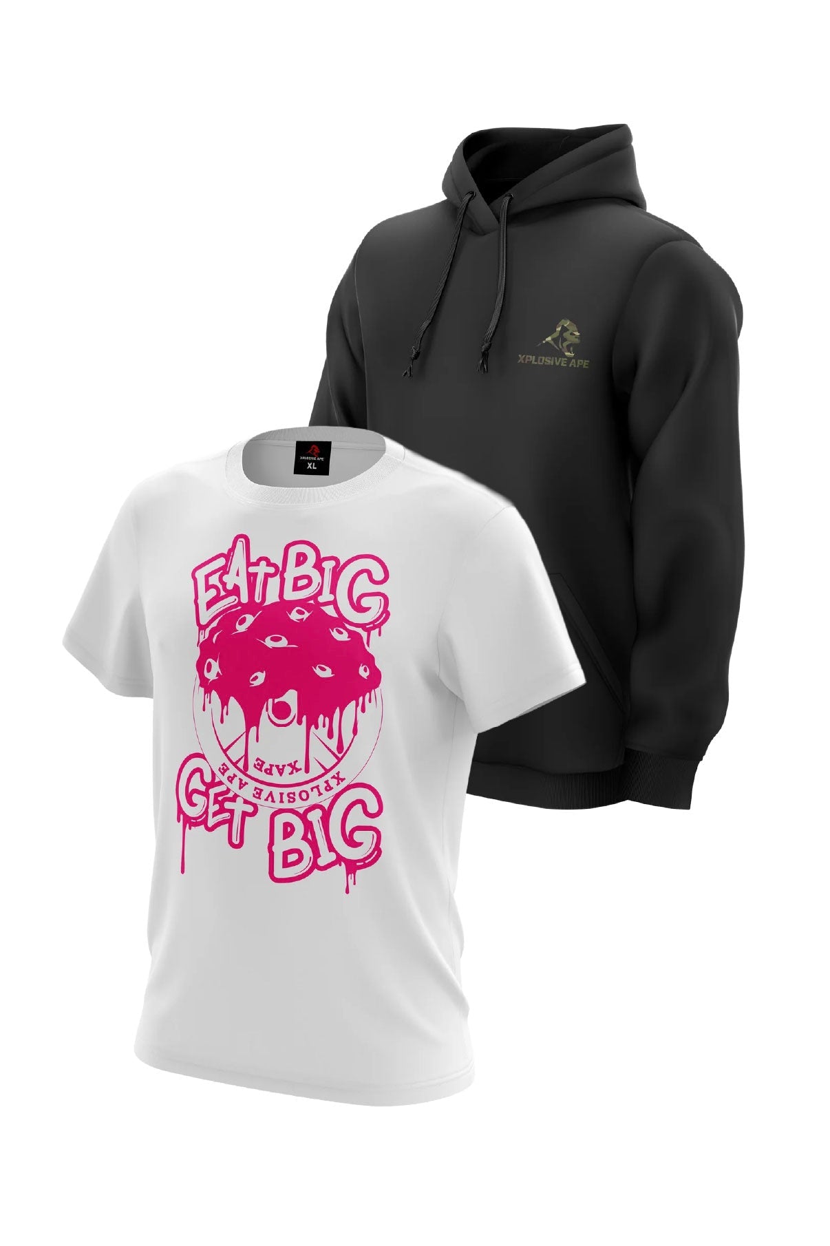 XAPE Essential Camo Hoodie & Munchies Tee Combo - Black/White