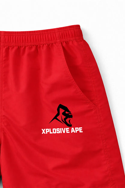 XAPE Original Logo Performance Shorts - Red