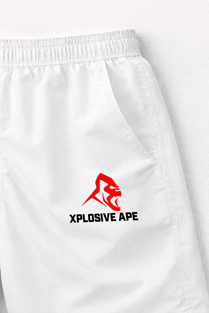 XAPE Original Logo Performance Shorts - White