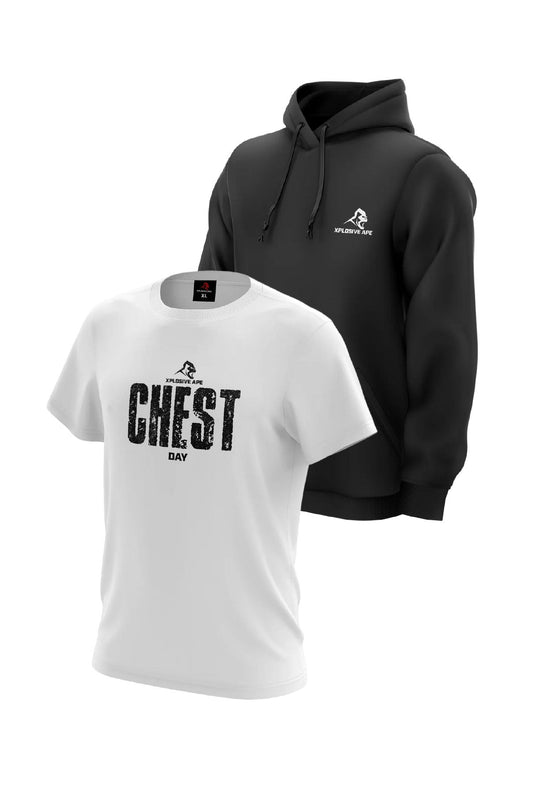 XAPE Prime Hoodie & Chest Day V2 Tee Combo - Black/White