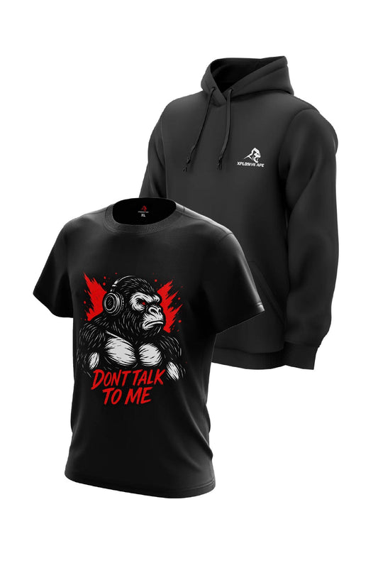 XAPE Prime Hoodie & Don't Talk To Me V2 Tee Combo - Black