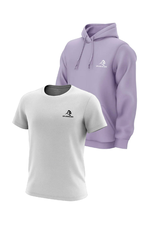 XAPE Prime Hoodie & Prime Tech Tee Combo - Lilac/White