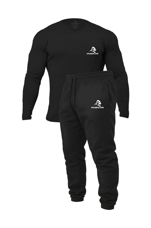 XAPE Prime Long Sleeve Tee & Joggers Combo - Black
