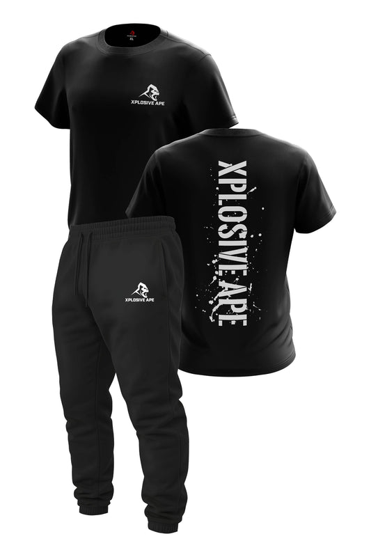 XAPE Smackdown Tee  & Prime Joggers  Combo - Black