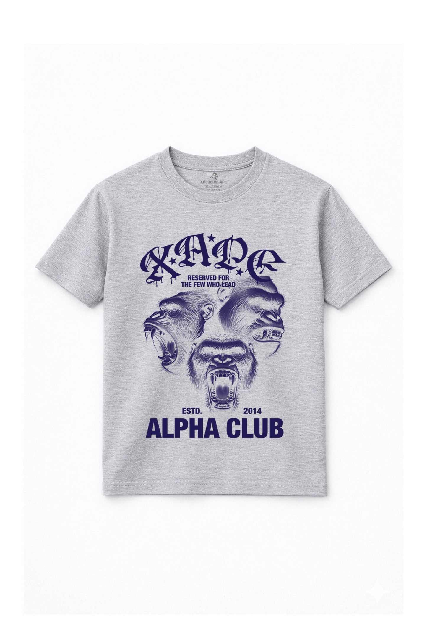 XAPE Alpha Club Reserved Tee - Sports Grey