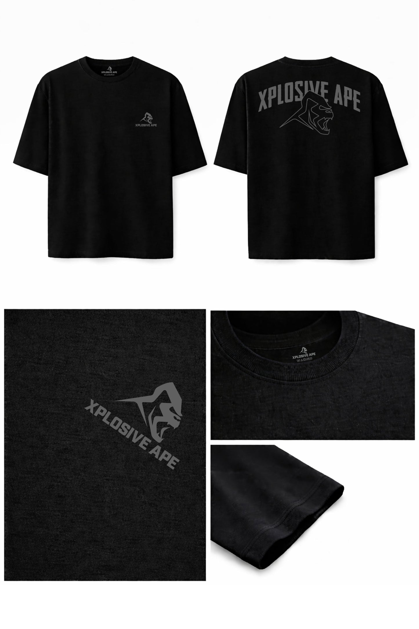 XAPE Apex Logo Oversized Tee - Black