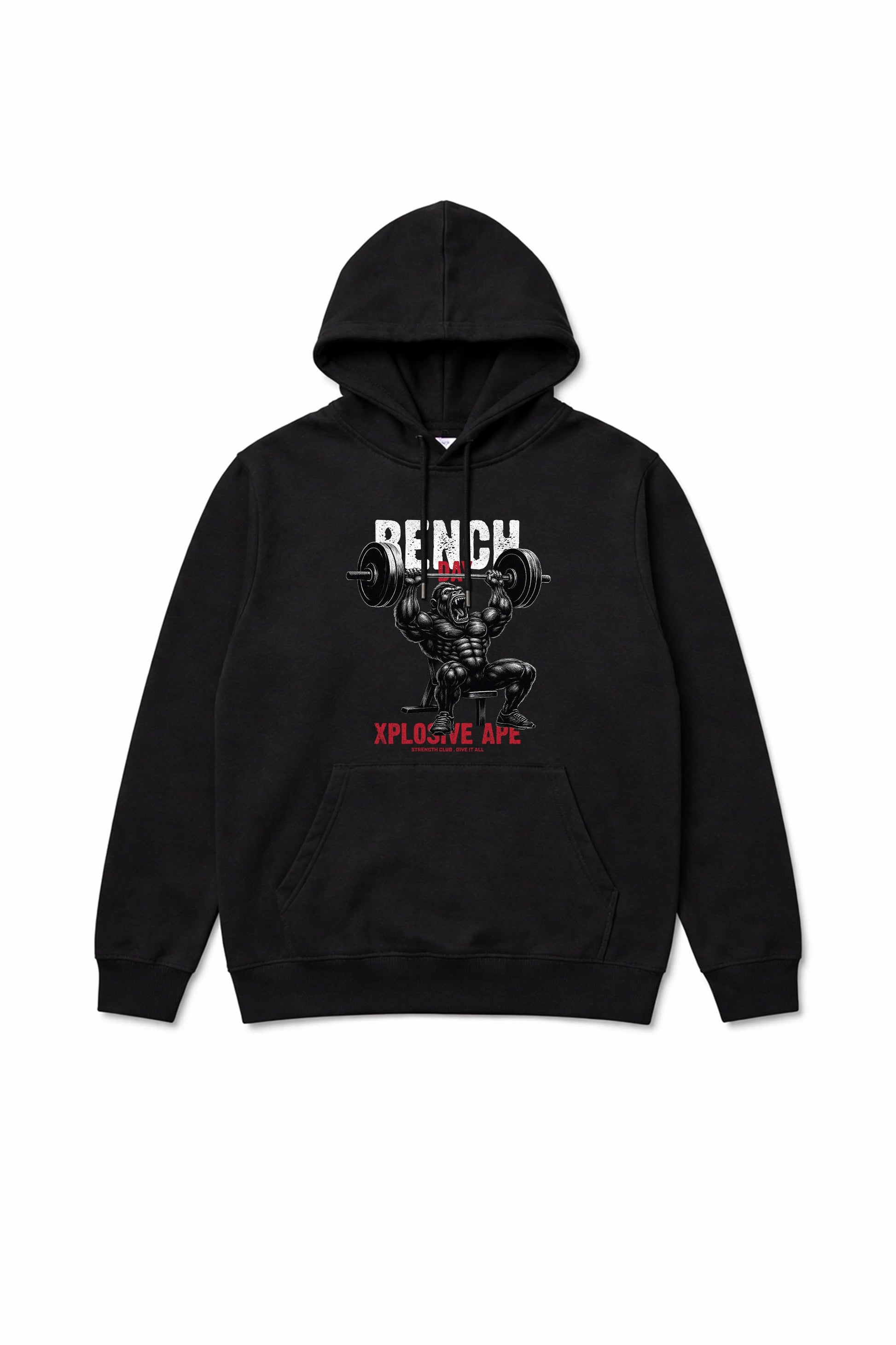 XAPE Bench Day V4 String Hoodie - Black