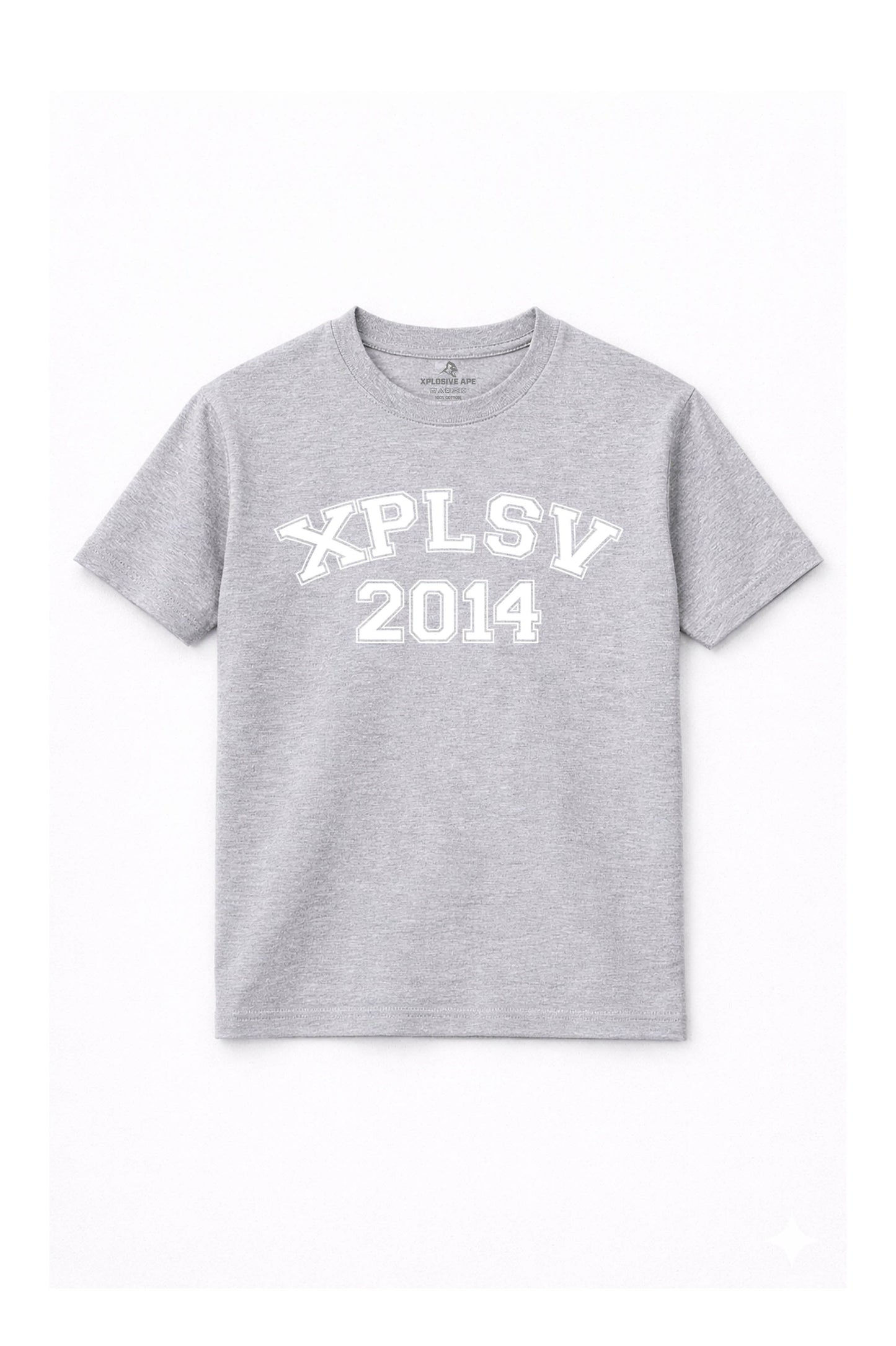 XAPE Campus Script Tee - Sports Grey
