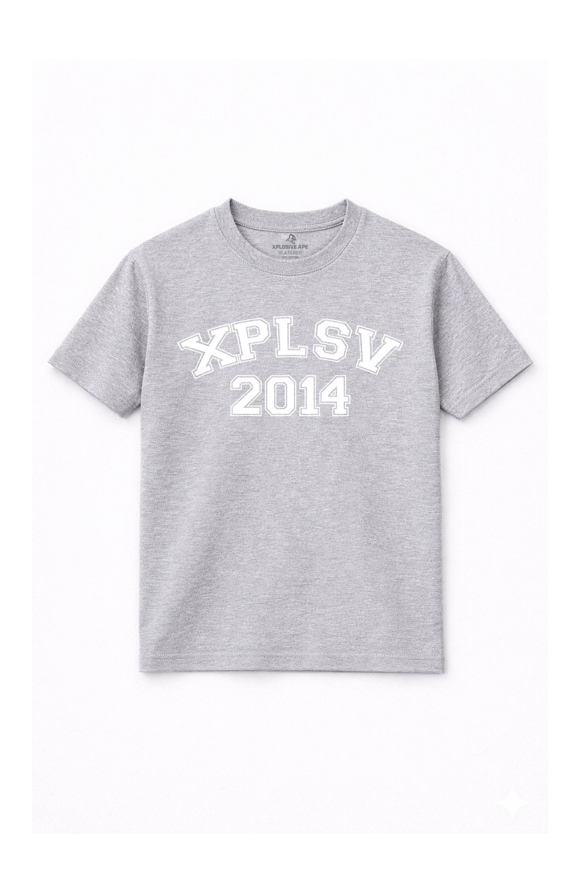 XAPE Campus Script Tee - Sports Grey