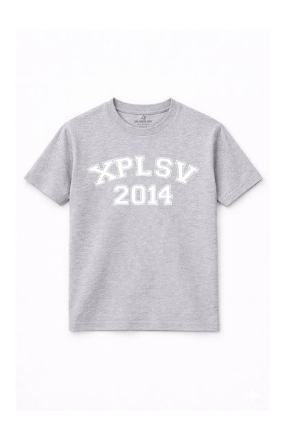 XAPE Campus Script Tee - Sports Grey