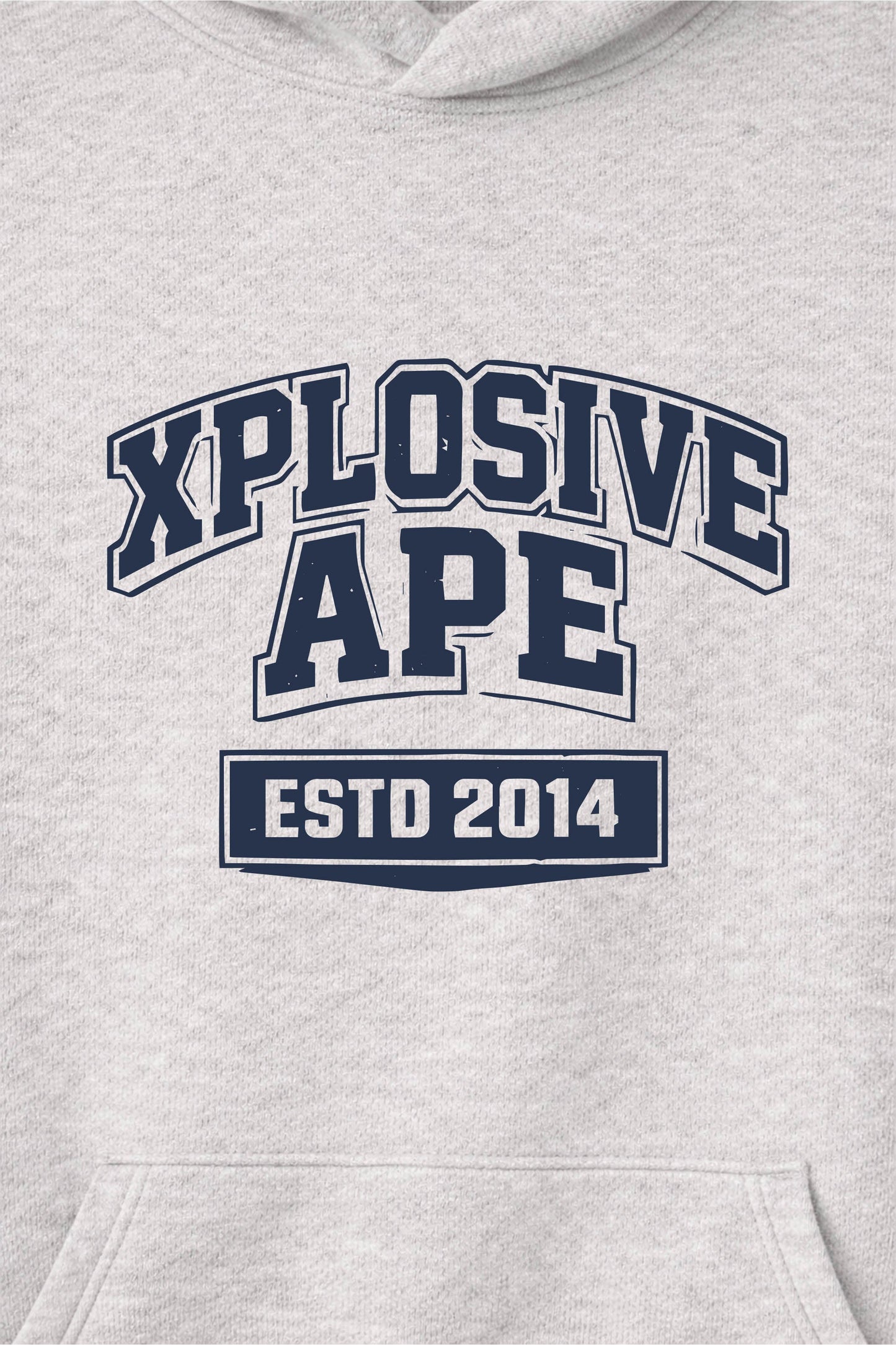 XAPE Classic Block Raglan Hoodie - Oatmeal Heather/Indigo