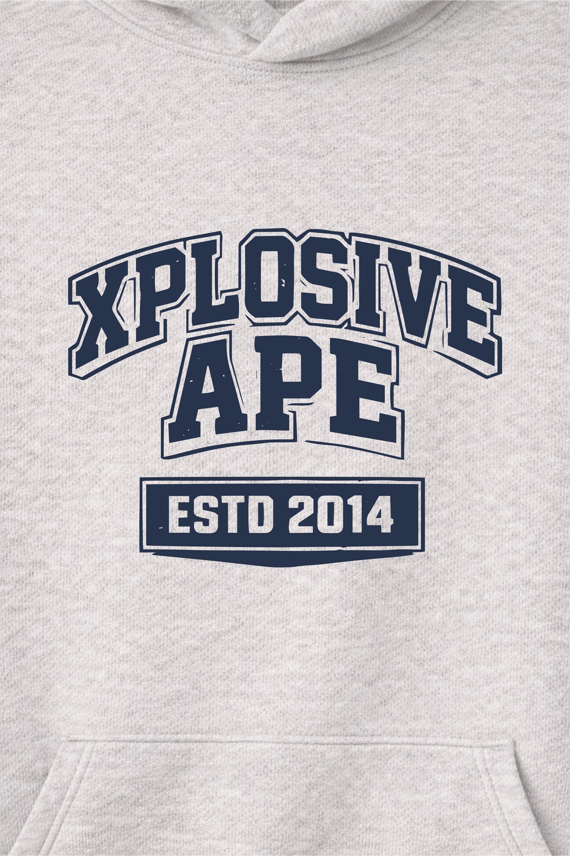XAPE Classic Block Raglan Hoodie - Oatmeal Heather/Indigo