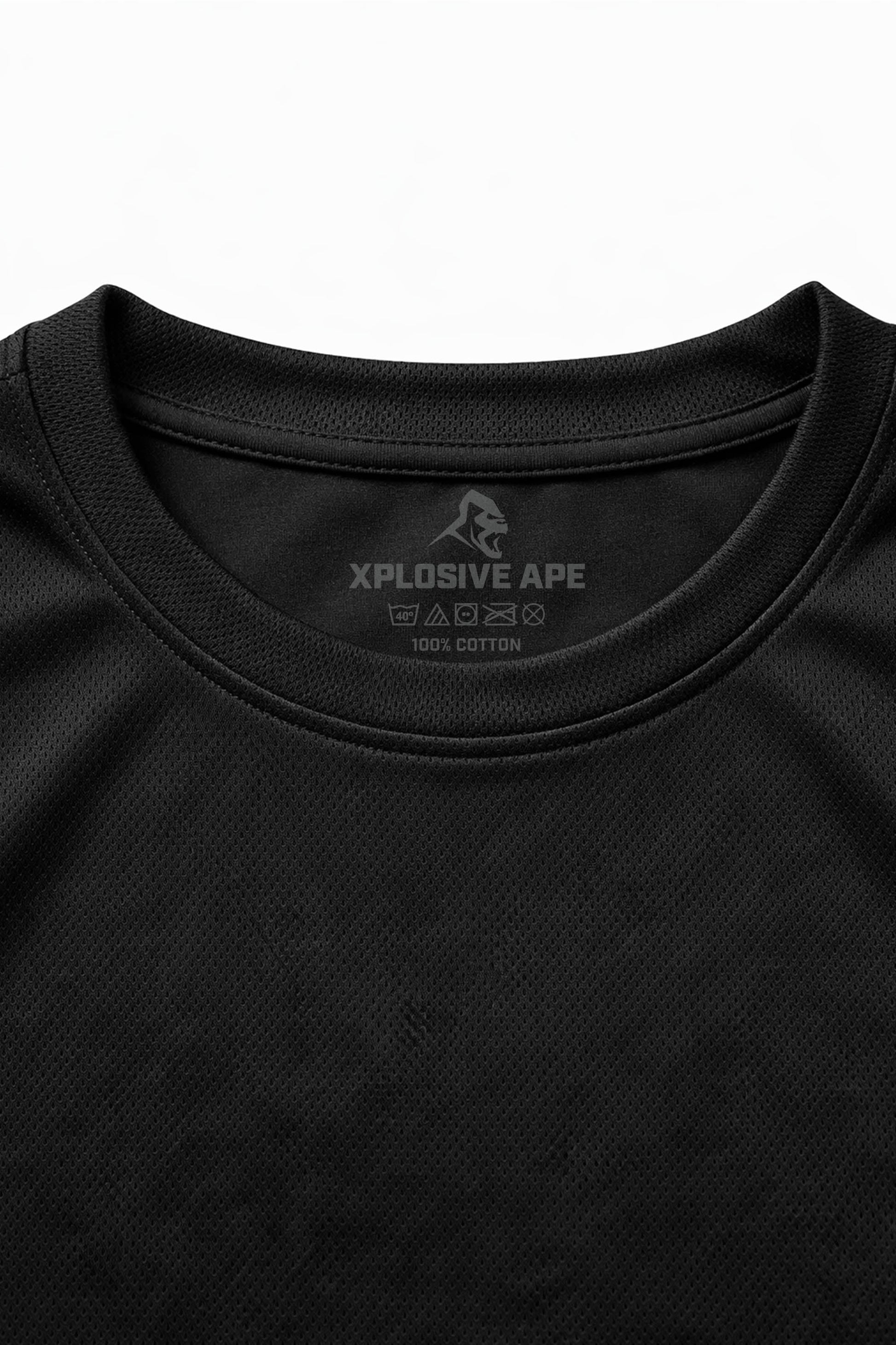 XAPE Classic Brush Script X Tech Tee - Black