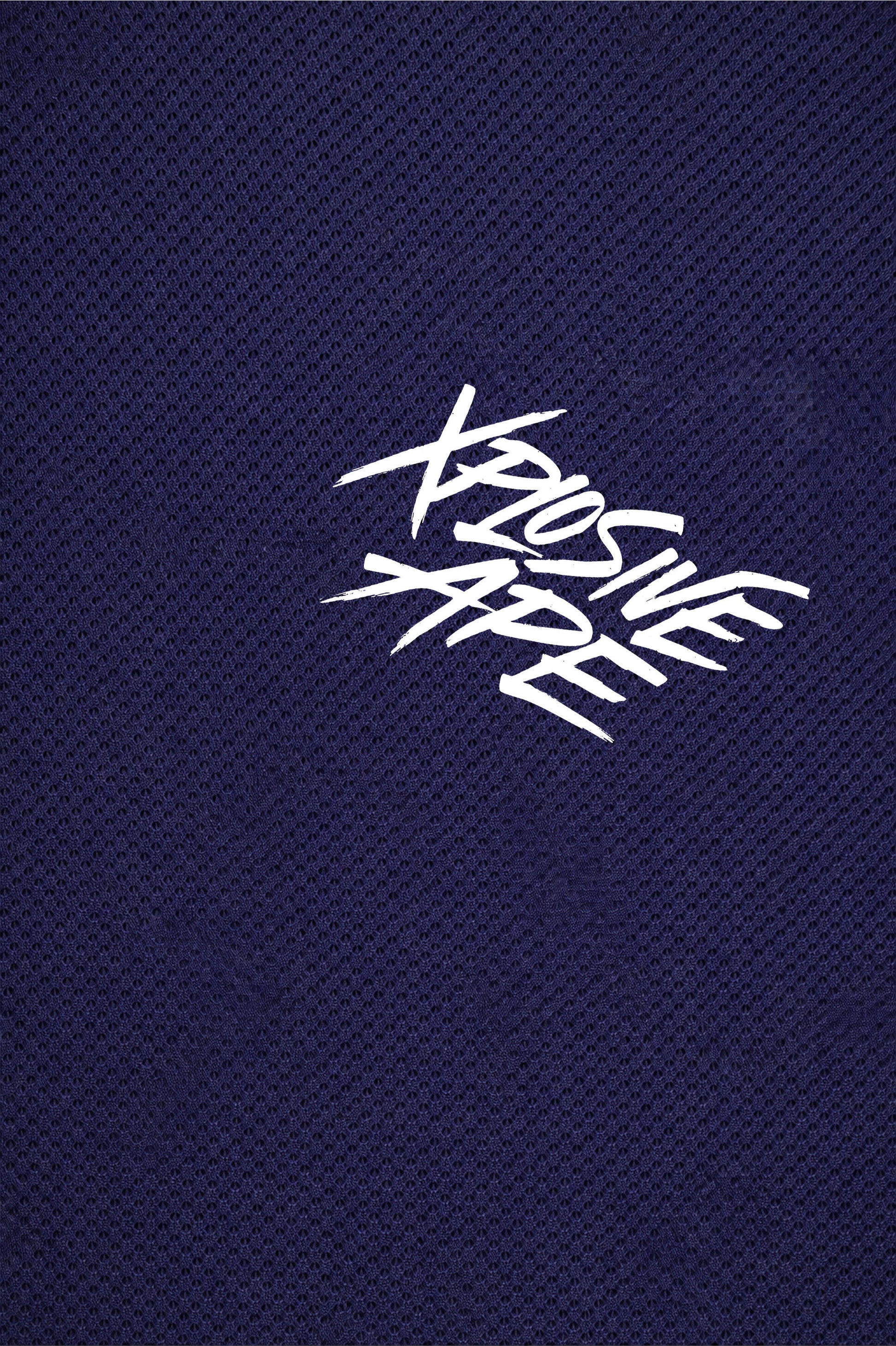 XAPE Classic Brush Script X Tech Tee - Navy