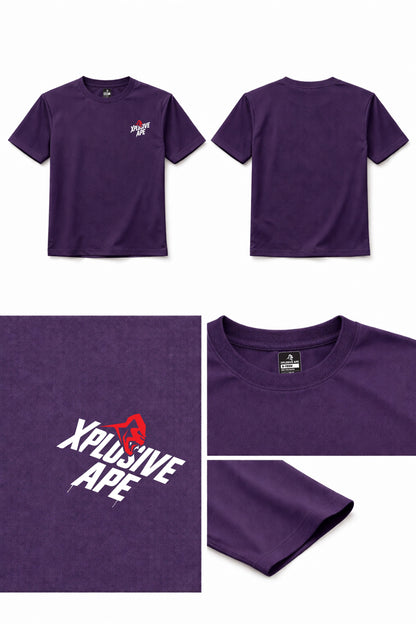 XAPE Classic Stencil Logo X Tech Tee - Purple