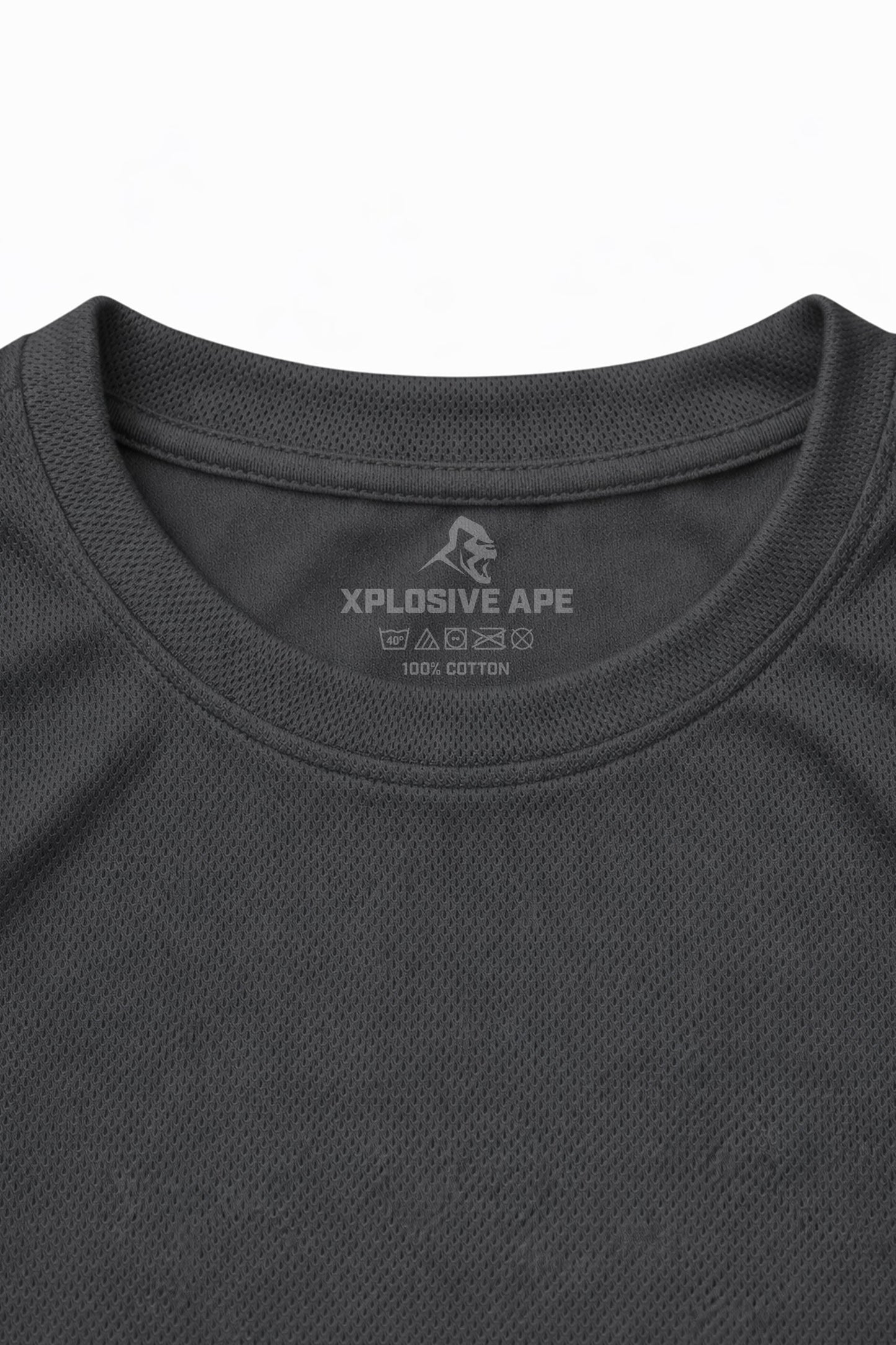 XAPE Classic Stencil Logo X Tech Tee - Charcoal