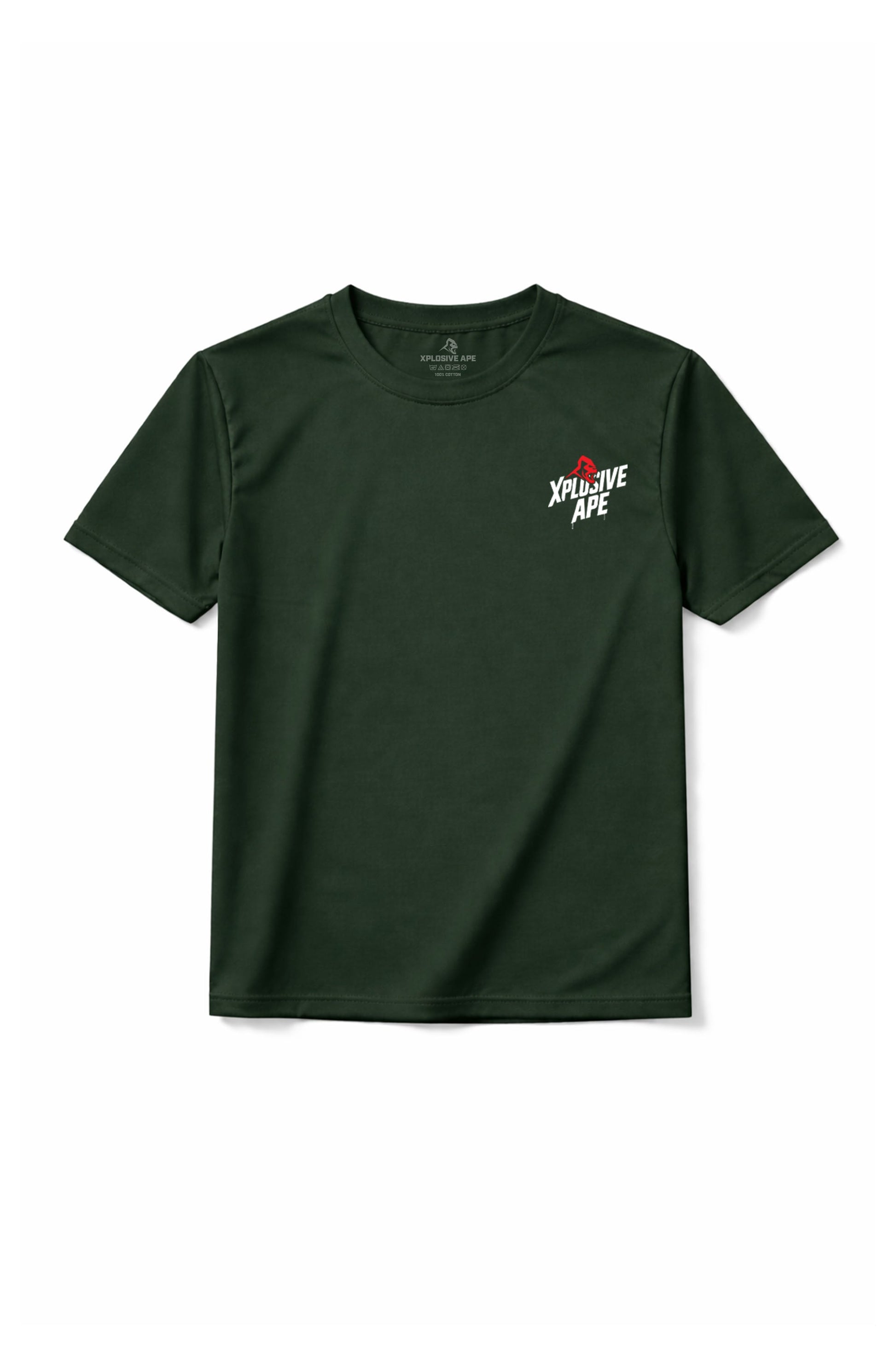 XAPE Classic Stencil Logo X Tech Tee - Forest Green