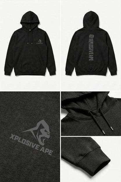 XAPE Claw Strike String Hoodie - Black