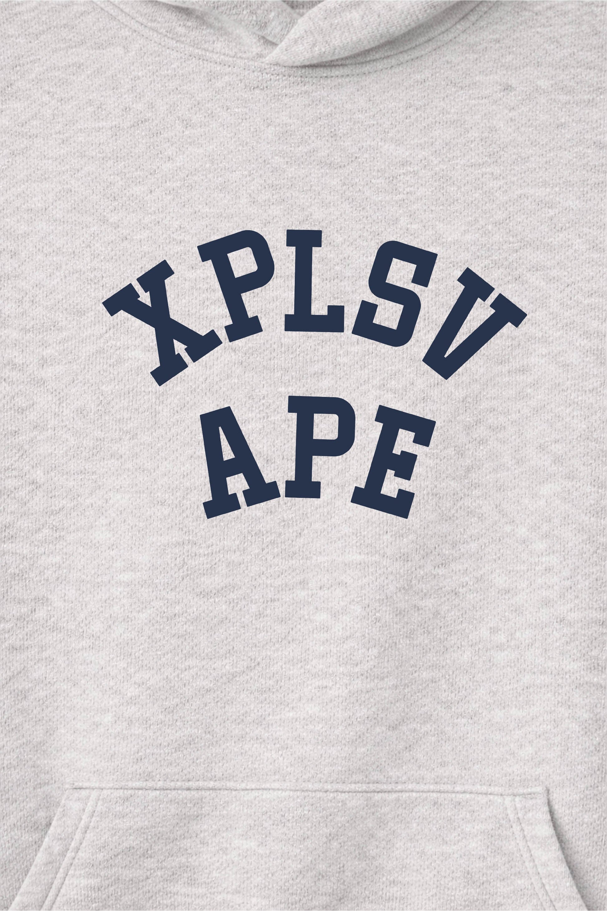 XAPE Collegiate Raglan Hoodie - Oatmeal Heather/Indigo