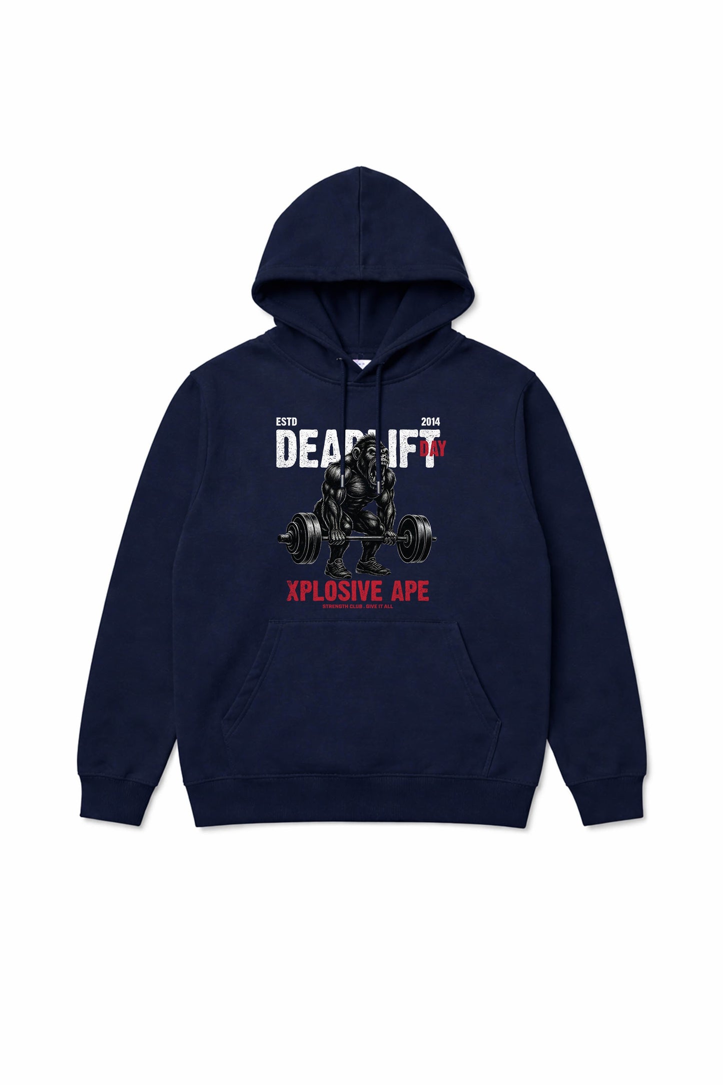 XAPE Deadlift Day V4 String Hoodie - Navy