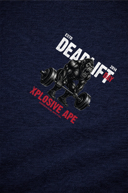 XAPE Deadlift Day V4 String Hoodie - Navy