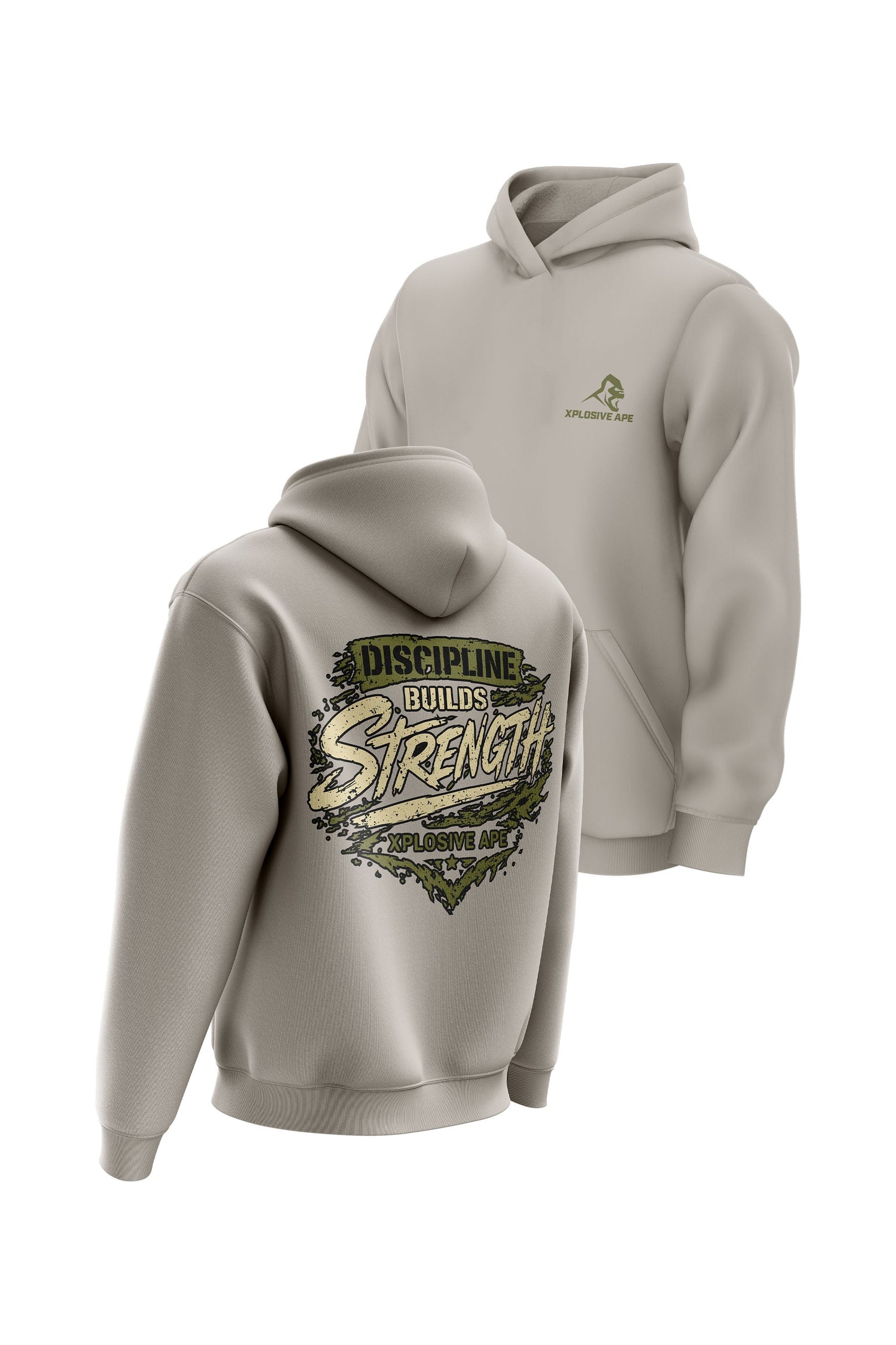 XAPE Discipline Hoodie - Stone