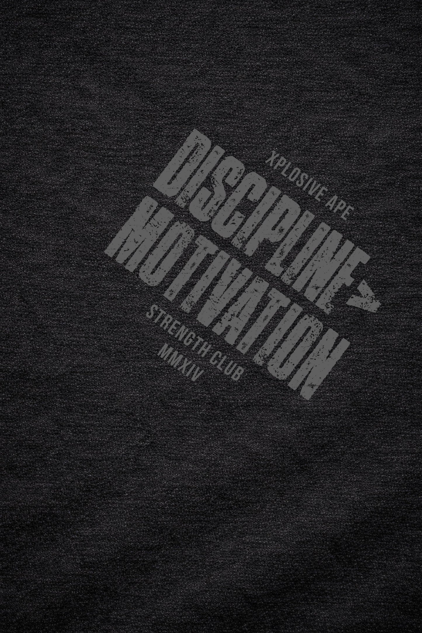 XAPE Discipline Motivation String Hoodie - Black
