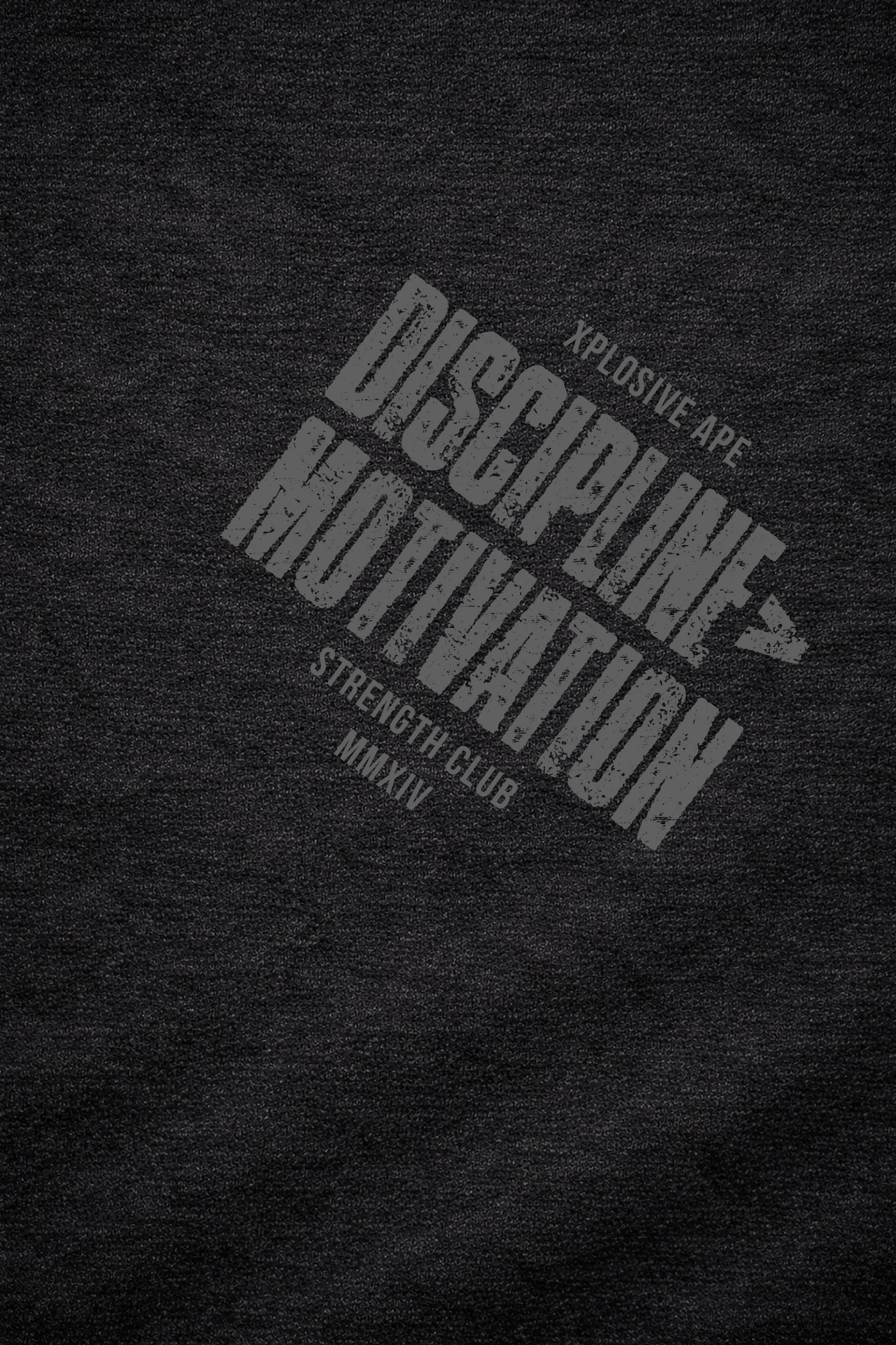 XAPE Discipline Motivation String Hoodie - Black