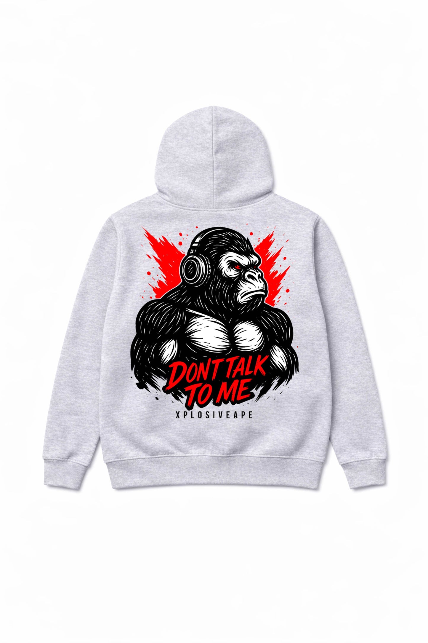 XAPE Don't Talk To Me V2 String Hoodie - Sports Grey