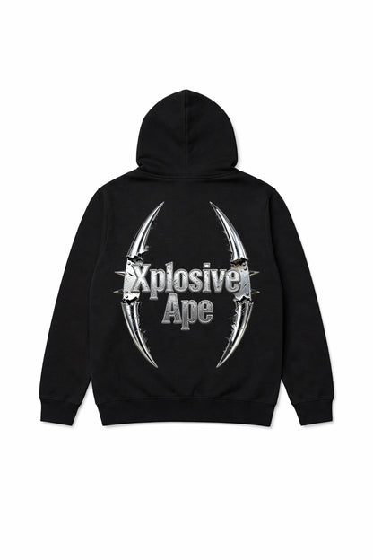 XAPE Double Fang String Hoodie - Black