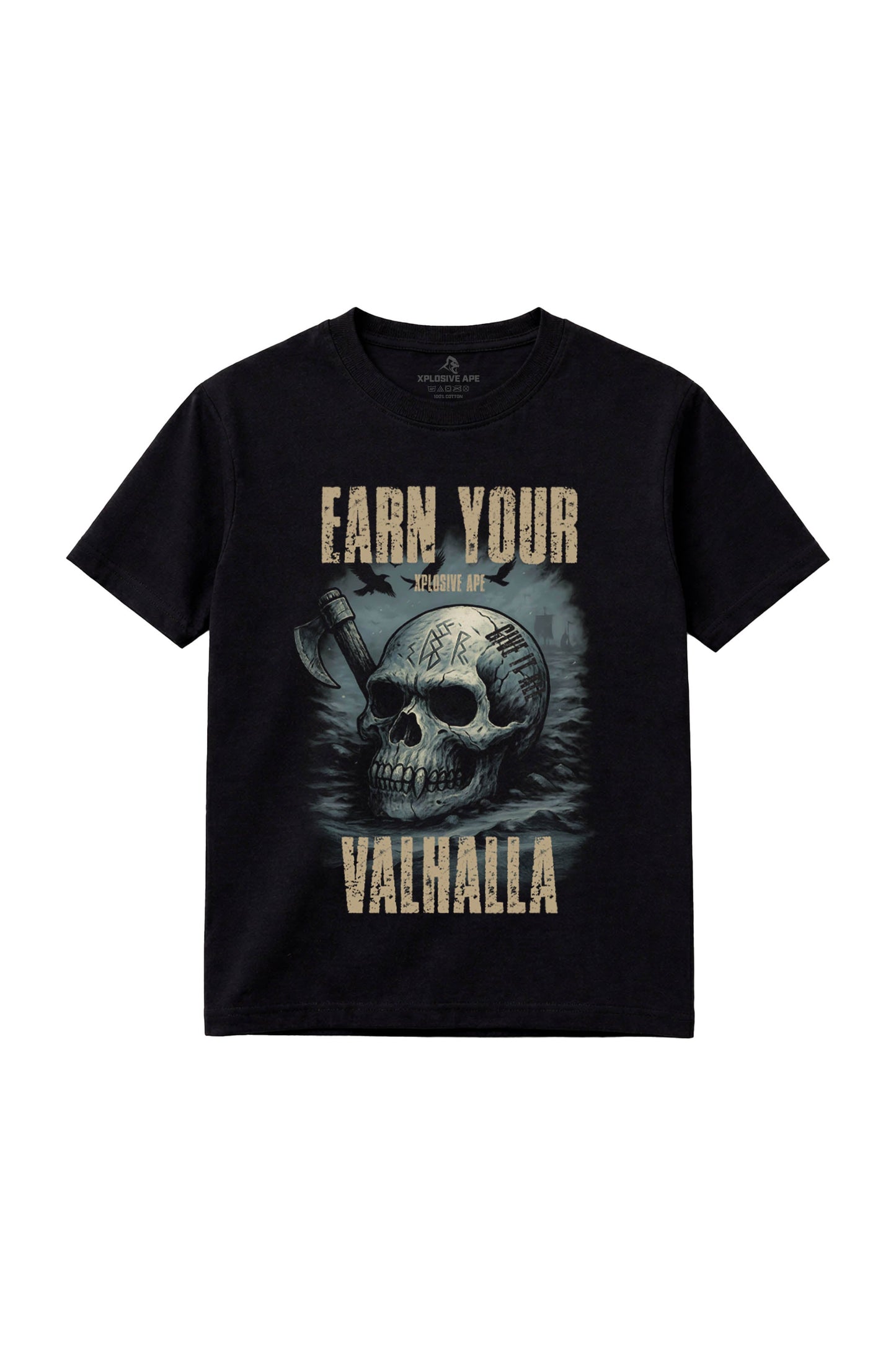XAPE Earn Your Valhalla Tee - Black